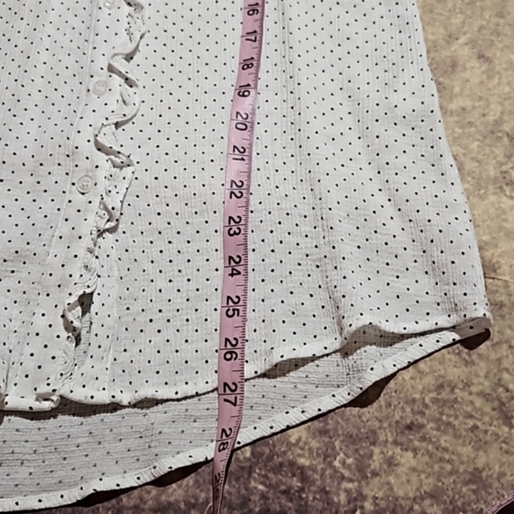 Kori | White and Black Polkadot Ruffled Blouse - Picture 6 of 7